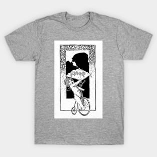 Cupid on a bicycle - vintage book illustration T-Shirt